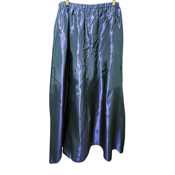 VTG Jessica McClintock for Gunne Sax SZ Large Tafetta Purple Metallic Maxi Skirt - Picture 8 of 13